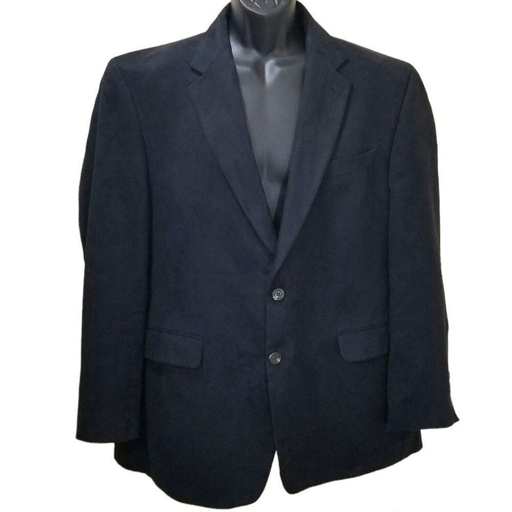 Vintage Lauren by Ralph Lauren Men’s Black Faux Suede Sport Coat Size 44R